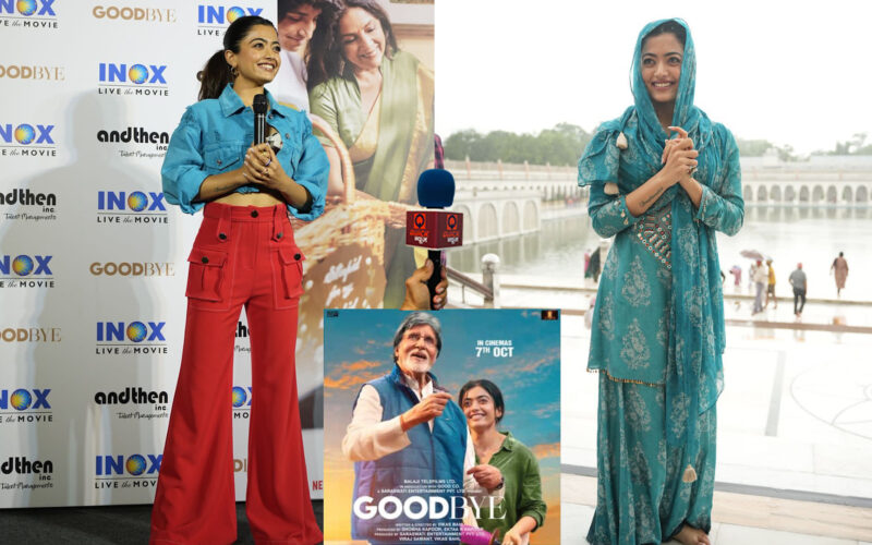नेशनल क्रश रश्मिका मंदाना अपनी फिल्म ‘गुडबाय’ के लिए दिल्ली पहुंचीं